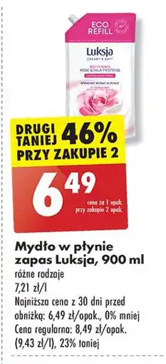 Biedronka Mydło w płynie rose petal & milk proteins - zapas Luksja Creamy oferta
