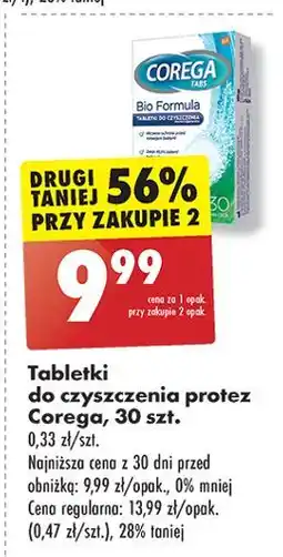 Biedronka Tabletki do czyszczenia protez bio formula Corega Tabs oferta