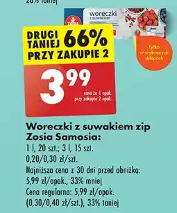 Biedronka Woreczki z zamkiem 3 l Zosia Samosia oferta