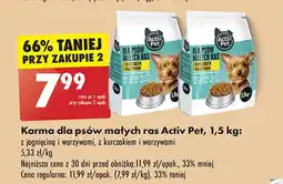 Biedronka Karma dla psa z kurczakiem i warzywami małe rasy Activ Pet oferta
