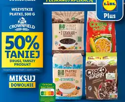 Lidl Płatki choco muszelki Crownfield oferta