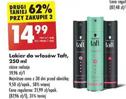 Biedronka Lakier do włosów ultra strong Taft Volume oferta