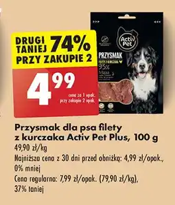 Biedronka Przysmak dla psa filety z kurczaka Activ Pet oferta