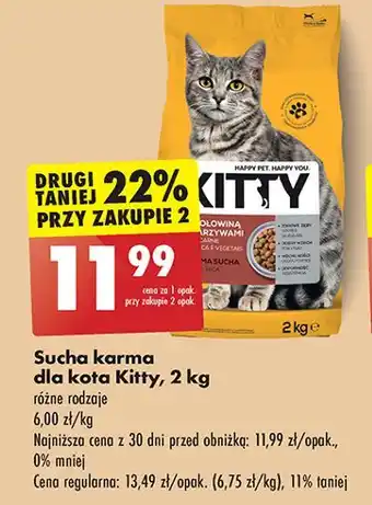 Biedronka Karma dla kota z wołowiną i warzywami Kitty oferta