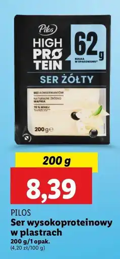 Lidl Ser żółty wysokobiałkowy Pilos High Protein oferta