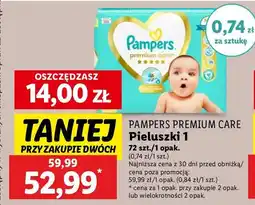 Lidl Pieluszki dla dzieci 1 Pampers Premium Care oferta