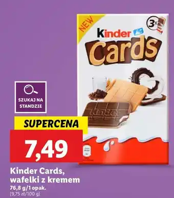 Lidl Herbatniki z czekoladą Kinder Cards oferta