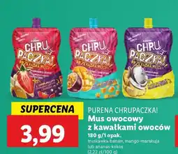 Lidl Mus truskawka-banan-chia Purena Chru Paczka! oferta