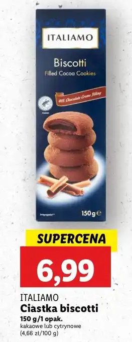 Lidl Ciastka z nadzieniem kremem czekoladowym Italiamo oferta