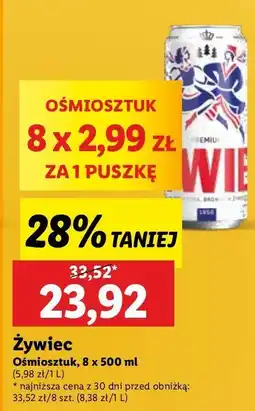 Lidl Piwo Żywiec Jasne Pełne oferta