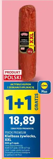 Lidl Kiełbasa żywiecka Pikok oferta