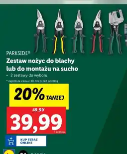 Lidl Nożyce do cięcia blachy Parkside oferta