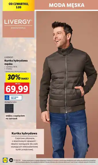 Lidl Kurtka męska m-xl Livergy oferta