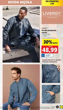 Lidl Kurtka męska Livergy oferta