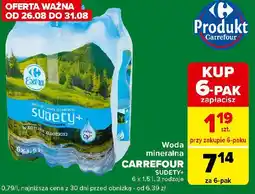 Carrefour Express Woda naturalna niegazowana Carrefour Sudety+ oferta