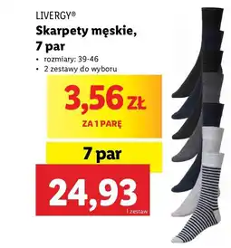 Lidl Skarpetki 39-46 Livergy oferta