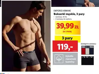 Lidl Bokserki męskie Giorgio Armani Emporio oferta