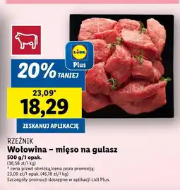 Lidl Mięso wołowe na gulasz Rzeźnik codzienna dostawa oferta