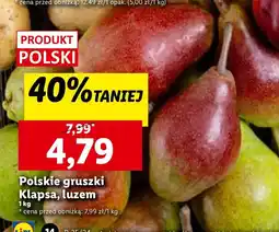 Lidl Gruszka klapsa oferta