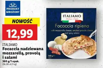 Lidl Focaccia mozzarella provola i salami Italiamo oferta