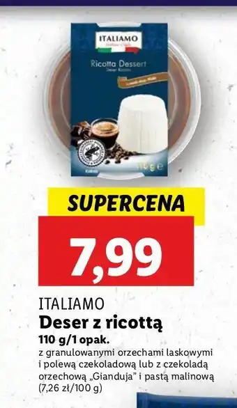 Lidl Deser z ricottą z czekoladą Italiamo oferta