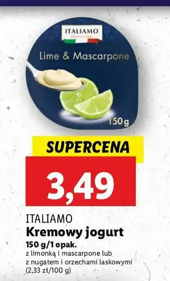 Lidl Jogurt kremowy limetkowy Italiamo oferta