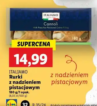 Lidl Cannoli pistacjowe Italiamo oferta