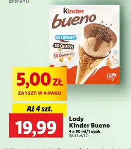 Lidl Lody orzechowe Kinder bueno oferta