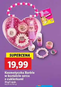 Lidl Kosmetyczka serduszko ze słodyczami Barbie oferta