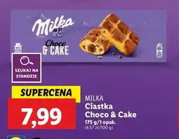 Lidl Ciastka z czekoladą Milka cake & choc oferta