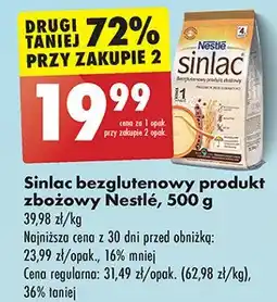 Biedronka Kaszka zbożowa bezglutenowa Nestle sinlac oferta