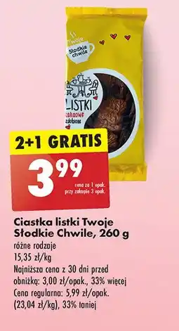 Biedronka Ciastka listki kakaowe Twoje słodkie chwile oferta
