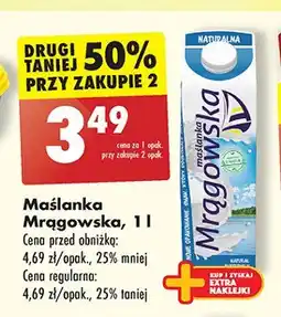 Biedronka Maślanka naturalna Mlekpol mrągowska oferta