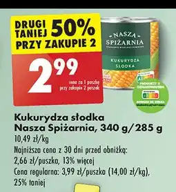 Biedronka Kukurydza słodka Nasza spiżarnia oferta