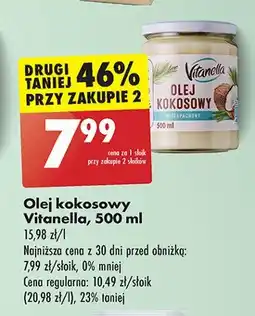 Biedronka Olej kokosowy Vitanella oferta