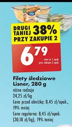 Biedronka Filety śledziowe w sosie śmietanowym ze szparagami Lisner oferta