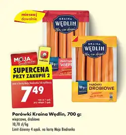 Biedronka Parówki drobiowe Kraina wędlin oferta