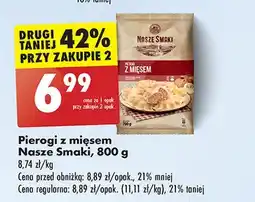 Biedronka Pierogi z mięsem Nasze smaki oferta