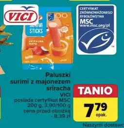 Carrefour Paluszki surimi z sosem sriracha mayo Vici oferta