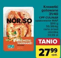 Carrefour Krewetki gotowane vannamei Norso oferta
