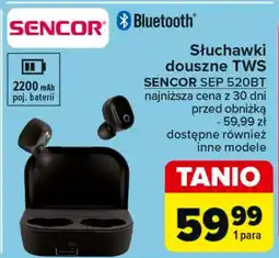 Carrefour Słuchawki bluetooth Sencor oferta