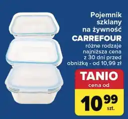 Carrefour Pojemnik szklany na żywność Carrefour oferta