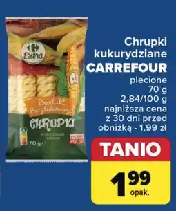 Carrefour Chrupki kukurydziane plecione bezglutenowe Carrefour oferta