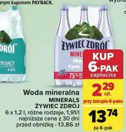 Carrefour Woda lekko gazowana Żywiec Zdrój Minerals+ oferta