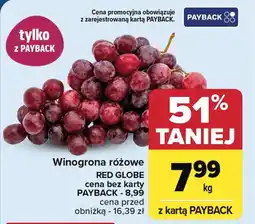 Carrefour Winogrona różowe red globe oferta