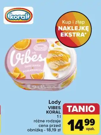 Carrefour Lody śmietanka i pomarańcza Koral Vibes oferta