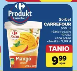 Carrefour Sorbet mango Carrefour Extra oferta