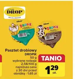 Carrefour Pasztet dropik z dodatkiem kaczki Drop oferta