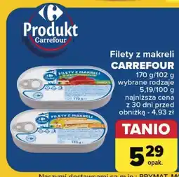 Carrefour Filety z makreli w sosie pomidorowym Carrefour oferta
