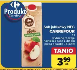 Carrefour Sok jabłkowy Carrefour Original oferta
